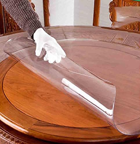 Çok Boyutlu Yuvarlak Şeffaf Plastik yemek masası Koruyucu PVC Masa Örtüsü Kapak Vinil Masa Örtüleri Pad Kolay Temiz
