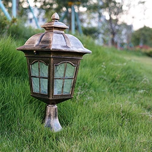 SJYDQ ayağı lambası açık Retro alüminyum direkli lambalar bahçe peyzaj aydınlatma Stigma ışık su geçirmez Villa sütun
