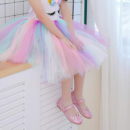 Furdeour Kız Elbise Ayakkabı Mary Jane Çiçek Düğün Parti Nedime Ayakkabı Glitter Prenses Bale Daireler Çocuk Yürümeye