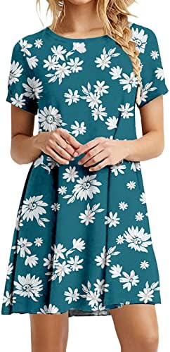 MIASHUI Sevimli Elbiseler Kadınlar için Kadın Moda yaz elbisesi Rahat T Shirt Elbiseler Kısa Kollu Uzun resmi elbiseler
