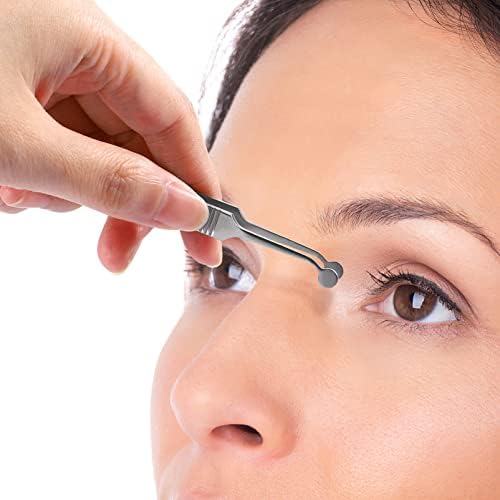 ıplusmıle Paslanmaz Çelik Meibomian Bezi Ekspresör Premium Forseps Göz Kapağı Masajı Cımbız Yuvarlak Gümüş