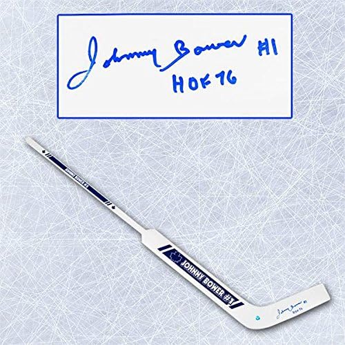 Johnny Bower Toronto Maple Leafs İmzalı Bower Ahşap Kaleci Çubuğu-İmzalı NHL Çubukları