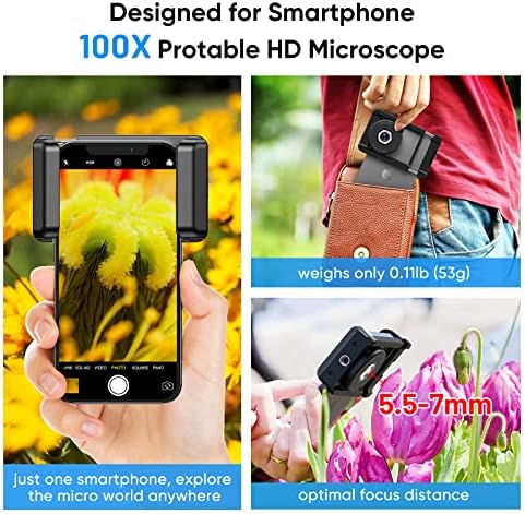 APEXEL Telefonu Makro Lens, 100X Mikroskop için Android / iPhone mikro kamera ile led ışık CPL el cep, akıllı telefon