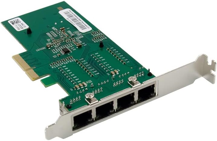 HİNYSENO 4 Port RJ - 45 10/100/1000Mbps PCI-Express x 4 Gigabit Ethernet Sunucu Adaptörü Çift Bağlantı Noktalı Ağ