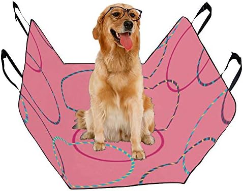 ENEVOTX Köpek Koltuğu Kapağı Özel Hula Hoop Tasarım Stil Sevimli Karikatür Baskı Köpekler için Araba Koltuğu Kapakları
