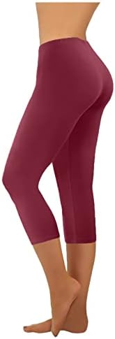 Bayan Yoga Tayt Moda Düz Renk Sweatpant Bayanlar Yüksek Bel Rahat Kırpılmış Pantolon Jogger Şort Pantolon