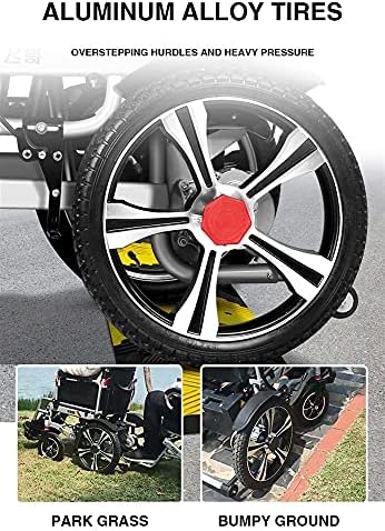 Moda Taşınabilir Tekerlekli Sandalye Tekerlekli Sandalyeler Katlanır Elektrikli Tekerlekli Sandalyeler Ağır Hizmet