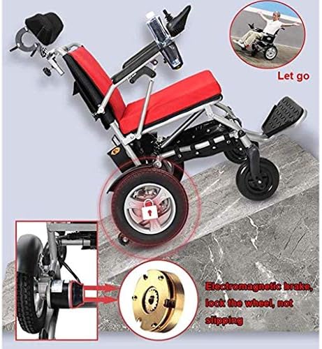 Koltuk Başlığına Sahip NEOCHY Moda Taşınabilir Tekerlekli Sandalye Ağır Hizmet Tipi Elektrikli Sandalye Emniyet Kemerli
