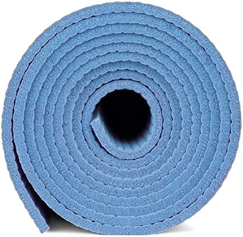 YogaAccessories 1/4 Kalın Yüksek Yoğunluklu Deluxe Kaymaz Egzersiz Pilates ve Yoga Mat, Gök Mavisi
