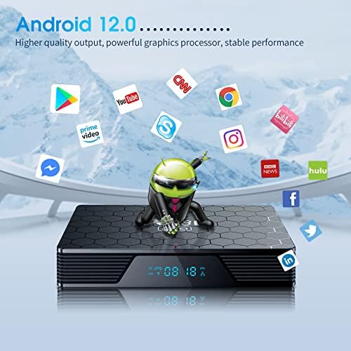Android TV Kutusu 12.0, X98H PRO Akıllı TV Kutusu Mini Arkadan Aydınlatmalı Klavye ile 4GB 32GB, H618 Çip Desteği
