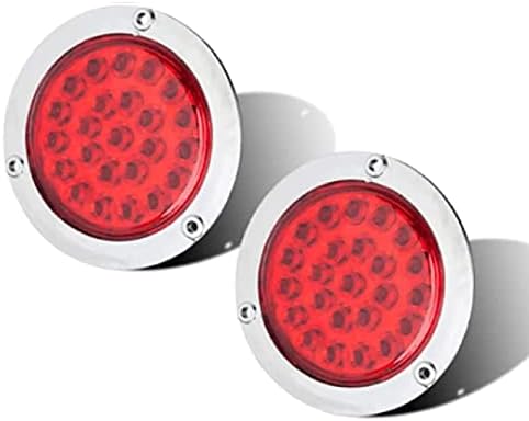 Gama 2 ADET 4 İnç Yuvarlak 24 led arka lambası Römork / kamyon Dönüş Sinyali arka (Kırmızı)(6605)