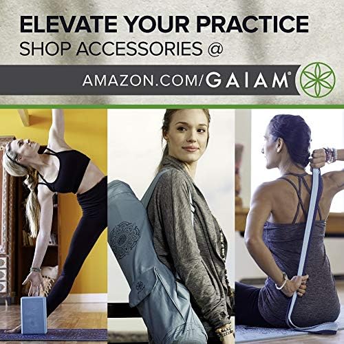 Gaıam Yoga Matı-Premium 5mm Baskı Kalın Kaymaz Egzersiz ve fitness matı Her Türlü Yoga, Pilates ve Zemin Egzersizleri