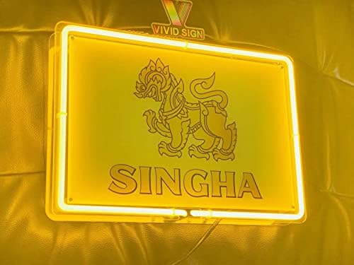 Kraliçe Sense 14 Singhas Bira Aslan Neon Burcu Akrilik Bira Pub Bar el yapımı duvar dekoru Neon ışık A114SBLLBA2
