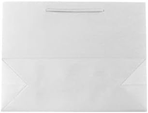 50. doğum Günü Hediye Çantaları - İp Kulplu Beyaz Kağıt-Geri Dönüştürülmüş Çevre Dostu Hediye Çantası-Orijinal Parçalar