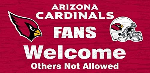 Arizona Cardinals Ahşap Tabela-Hayranlar Hoş Geldiniz 12 x6