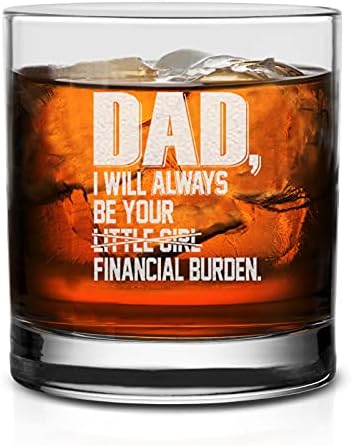 NeeNoNex Baba Ben Her Zaman Senin Küçük Kızın Olacağım Mali Yük viski bardağı-Komik Doğum Günü Babalar Günü Hediyesi