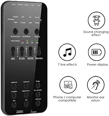 ZLXDP Canlı Ses Kartı Ses Harici USB Kulaklık Mikrofon Canlı Yayın Ses Kartı Cep Telefonu Bilgisayar PC için Kayıt