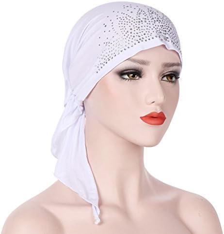 Kadınlar Baggy Türban Şapka Pamuk Bere Şapka İnce Streç Müslüman Başörtüsü Şapka Kadınlar için Moda Düz Renk Pilili