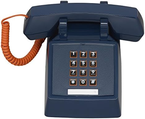 Vahşi Ahşap Klasik Retro Sabit Telefon, Atlantik Mavisi