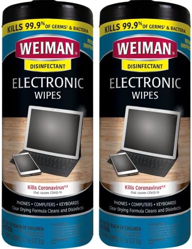 Weiman Elektronik ve Ekran Dezenfekte Mendilleri-Telefonunuzu, Dizüstü Klavyenizi, Tabletlerinizi, Lens Mendillerinizi