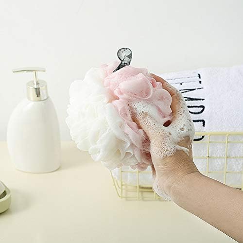 Moda 5 adet Büyük Duş Süngerleri Yumuşak Banyo Topları Örgü Ağları Yeniden Kullanılabilir Yıkayıcılar Banyo Çiçekleri