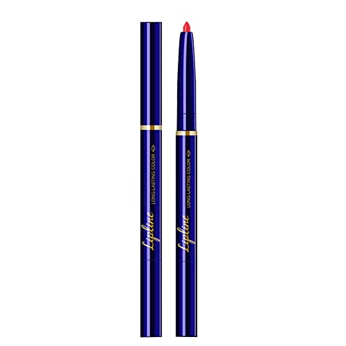 WGUST Mürekkep 22 Otomatik Dudak Kalemi Çift Uçlu Ruj Dudak Fırçası Solmaya Kolay Değil 1ml Şeffaf Dudak Kalemi