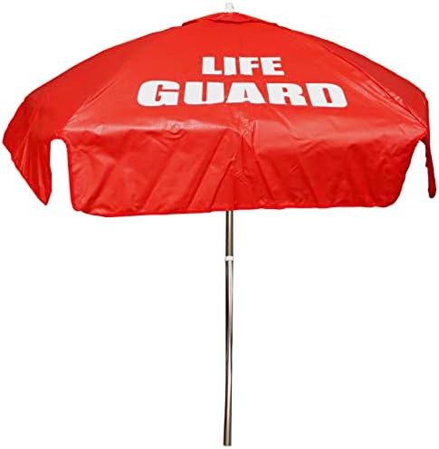 Kemp USA Cankurtaran Şemsiyesi-Kırmızı / İtme Eğme Mekanizmalı Dış Mekan Şemsiyesi / Cankurtaran Koltuğu için Taşınabilir