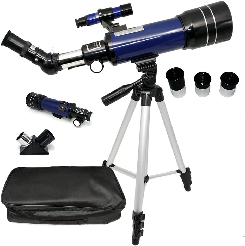 Tontube 70mm AZ Refrakter 360mm AZ Dağı Teleskop, Taşınabilir ve Kompakt Stargazing Seyahat, astronomik Teleskop Yeni