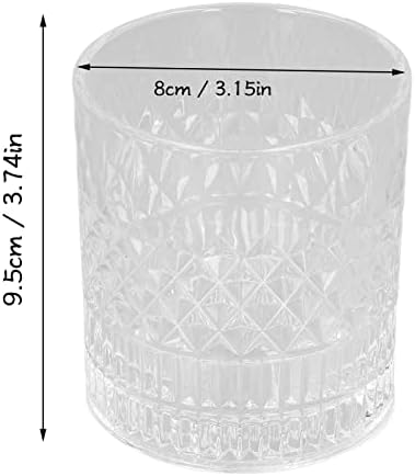 YYQTGG viski bardağı, Geniş Uygulama Oyma Tasarım Gıda Sınıfı Kristal Cam Viski için 300 ml Kapasiteli