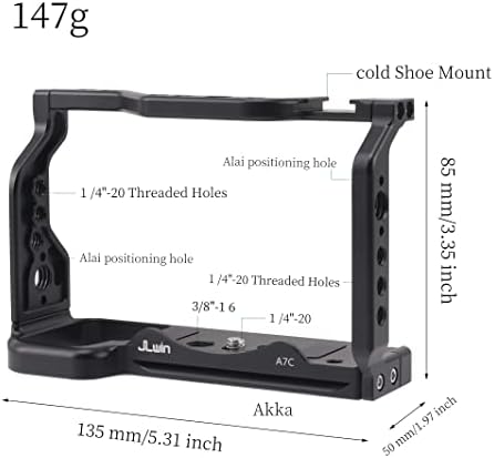 A7C kamera kafesi, Hersmay Alüminyum kamera kafesi Sony Alpha 7C Kamera Aksesuarları (A7C Kafes)