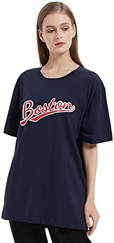 Erkek Şehir Klasik Beyzbol Ekip Boyun Tee T-Shirt