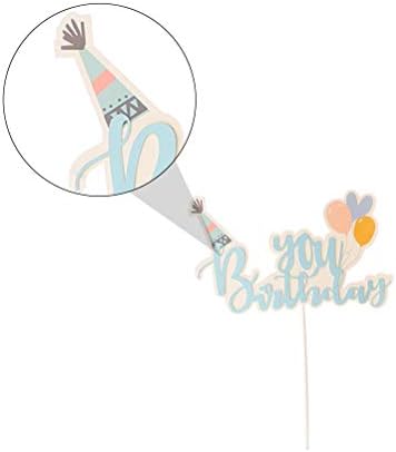 PartyKindom Dekoratif Kek Topper Karikatür Kek Süsleme Ekleme Kartları (Karışık Stil) Doğum Günü Partisi için