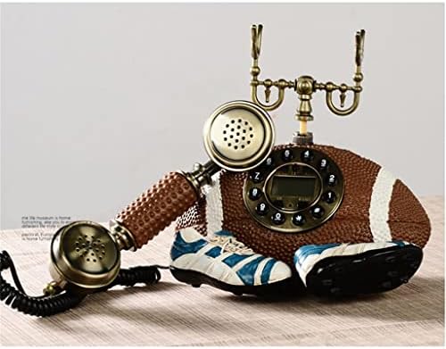 DLVKHKL Retro Nostaljik Eski Rugby Topu Telefon Ev Sabit Telefon Fotoğraf Sahne Dekoratif Yaratıcı Süsler