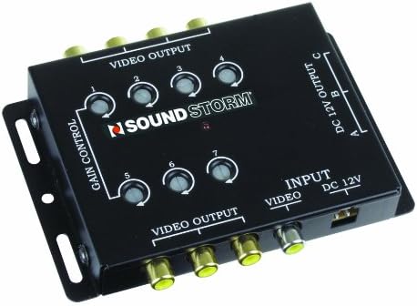 Sound Storm Laboratories SVA7 Video Sinyal Amplifikatörü, Tek Video Kaynağı Girişi ve 7 Video Çıkışı ile