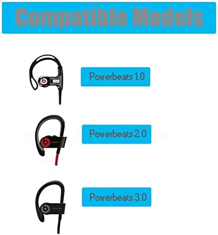 Yedek Silikon Kulaklık Uçları Kulakiçi Eargels dr dre Powerbeats 3 Kablosuz Stereo Kulaklık (Siyah)