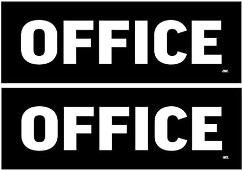 2 Paket Siyah Ofis Etiket Seti İşareti Uyarı 9x3 İnç Vinil Çıkartması Kapalı Açık Pencere Kapı İş Perakende Mağaza