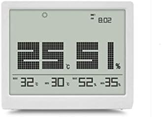 UXZDX CUJUX Kapalı Termometre Higrometre, Sıcaklık nem ölçer ile Dijital Mini Masa Saati, arkadan Aydınlatmalı Doğru