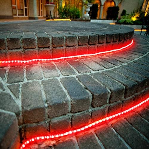 Tupkee LED halat ışık kırmızı-İç ve dış mekan kullanımı için, 24 Feet (7.3 m) - 10MM çap - 144 LED uzun ömürlü ampuller