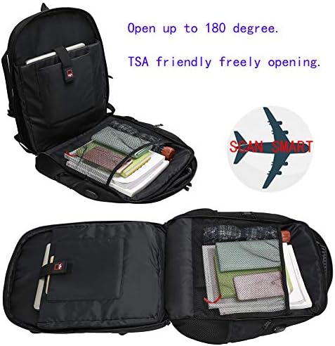 55L seyahat sırt çantası USB şarj portu ile TSA Dostu Büyük Oyun Dizüstü 19.5 18 18.4 İnç Dizüstü Bilgisayar Sırt