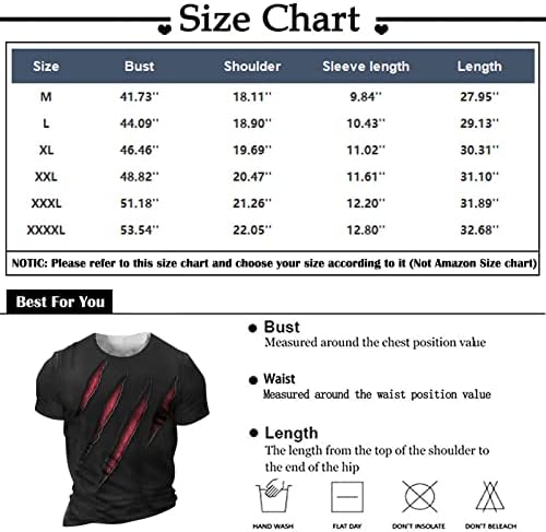 Erkek grafikli tişört, kısa Kollu Yuvarlak Boyun Pençeleri Kafatası baskılı tişört Serin Gotik Gömlek Egzersiz Spor