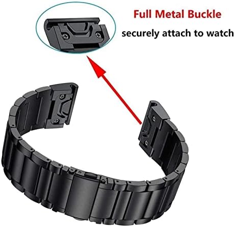 EZZON Paslanmaz Çelik 26mm 22mm Hızlı Bırakma Watchband Bilek Kayışı Garmin Fenix 6 6X Pro 5X5 Artı 3 SAAT İzle Kolaylık