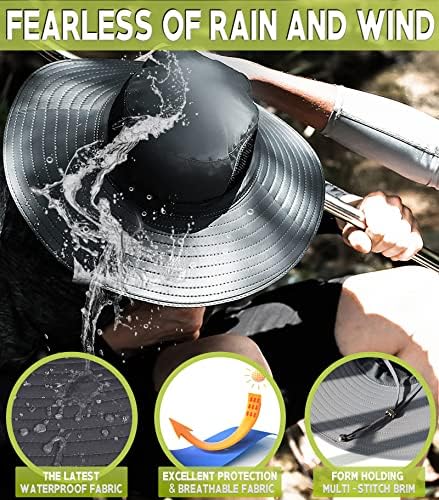 OZ akıllı Büyük Kafa güneş şapkası UPF50 Büyük Kafa, XXL Kova Şapka Erkekler / Kadınlar, Su geçirmez Boonie Şapka