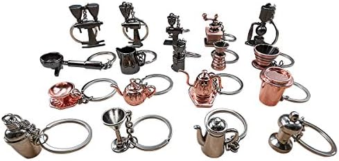 Goldengulf Kahve Serisi Anahtarlık Setleri Minyatür Yenilik Anahtarlık Barista Hediye Kahve Sevgilisi için