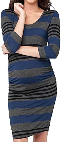 Annelik Bodycon Elbise-kadın hamile elbiseleri Rahat Uzun Kollu Hamile Annelik Hemşirelik Elbiseler