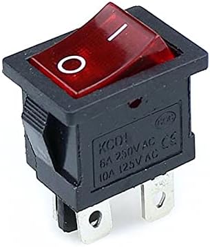 HWGO 1 ADET KCD1 Rocker Anahtarı Güç Anahtarı 4Pin On-Off 6A / 10A 250V / 125V AC Kırmızı Sarı Yeşil Mavi Siyah Düğme