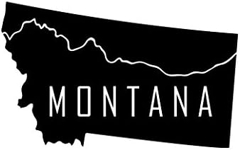 ND233 Montana State Çıkartma / 7 inç X 4,3 inç / Üstün Kaliteli Siyah Vinil