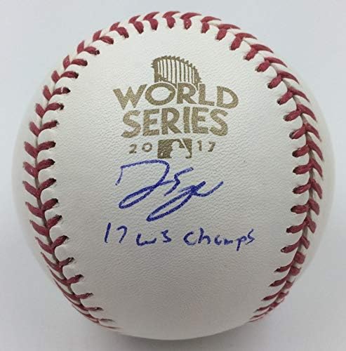 George Springer 2017 WS ŞAMPİYONLARI İmzalı 2017 Dünya Serisi Logolu Beyzbol - İmzalı Beyzbol Topları