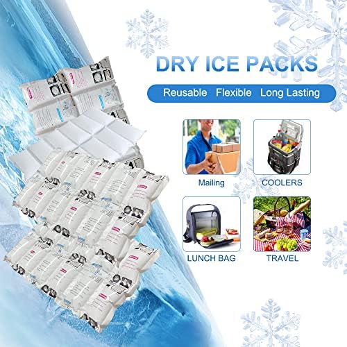 Soğutucular ve Nakliye için Buz Paketleri Yeniden Kullanılabilir Öğle Yemeği Kutusu Buz Paketi, Uzun Ömürlü Soğuk