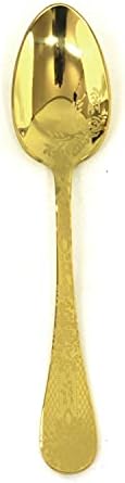 Mepra AZC1097CB1139 Casablanca Oro Gurme Kaşık, [48'li Paket], 18,11 cm, Cilalı Altın Kaplama, Bulaşık Makinesinde