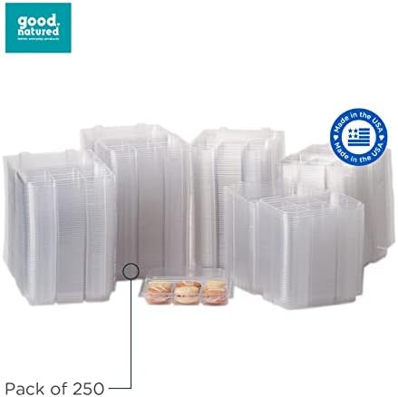 iyi huylu 6 Bölmeli Muamele Paketi, Kapaklı %250-99 Bitki Bazlı Kaplardan Oluşan Paket-BPA İçermeyen Çok Amaçlı Şeffaf